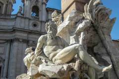Fontana dei Quattro Fiumi; particolare.